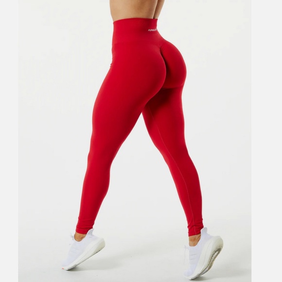 Alphalete Pants - Alphalete Red Amplify Leggings Large